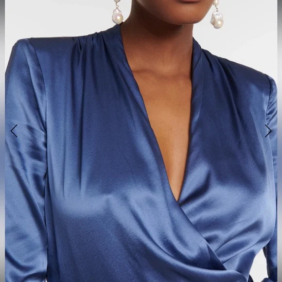 Veronica Beard Agatha Silk Satin Wrap Dress